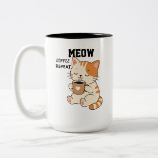 Mopshond Koffie Herhaal Mok – Grappige Slaperige K