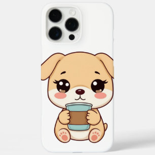 🐶☕ Mopshond Koffie Illustratie Kawaii Hond Co iPhone 16 Pro Max Hoesje