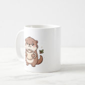 Mopshond Latte Mok Kawaii Karakter (Voorkant links)