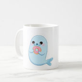 Mopshond met Donut Kinderen Mok  (Voorkant links)