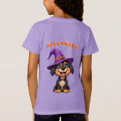 Mopshond met heksenhoed t-shirt (Achterkant)