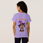 Mopshond met heksenhoed t-shirt (Achterkant volledig)