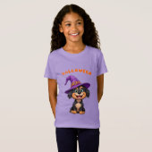 Mopshond met heksenhoed t-shirt (Voorkant volledig)