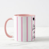 Mopshond met roze streep gepersonaliseerde mok (Links)
