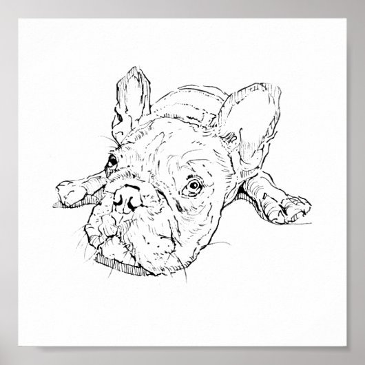 Mopshond mok, cadeau voor hondenmoeder poster (Voorkant)