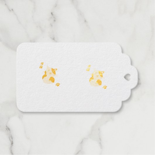 Mopshond mok cadeaulabels (Voorkant (horizontaal))