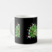 Mopshond mok met Kerstverlichting (Voorkant links)