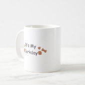 Mopshond mok met pootafdruk verjaardag (Voorkant links)