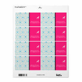 Mopshond Patroon Etiket (Full Sheet)