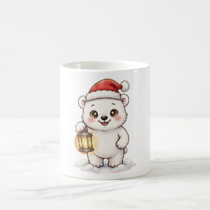 Mopshond Poolbeer Kerstman Lantaarn Kerstmok Koffiemok
