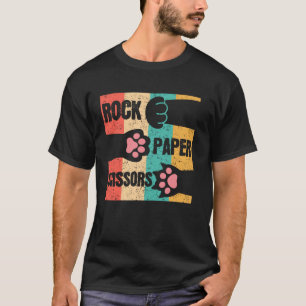 Mopshond Poot Grappig Steen Papier Schaar Handspel T-shirt