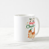 Mopshond 'Prettig Kerstfeest' Kerstmug Koffiemok (Voorkant rechts)