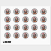 Mopshond Puppy Kerststickers Zegels (Vel)
