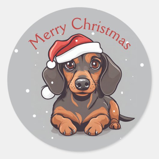 Mopshond Puppy Kerststickers Zegels (Voorkant)