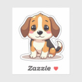 Mopshond Puppy Sticker – Grote Ogen (Vel)