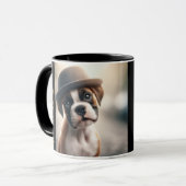 Mopshond Puppy – Stijlvolle Honden Kunst Mok (Voorkant links)