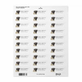 Mopshond Retouradreslabels Etiket (Full Sheet)