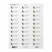 Mopshond Retouradreslabels Etiket (Full Sheet)