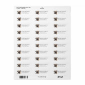 Mopshond Retouradreslabels Etiket (Full Sheet)