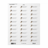 Mopshond Retouradreslabels Etiket (Full Sheet)