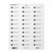 Mopshond Retouradreslabels Etiket (Full Sheet)