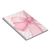 mopshond roze lint notebook notitieboek (Rechterzijde)