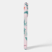 Mopshond & Roze Octopus Speelse Hond Bloemen Case-Mate iPhone Case (Achterkant / Rechts)
