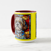 Mopshond Shih Tzu Drinkbeker Mok (Voorkant links)