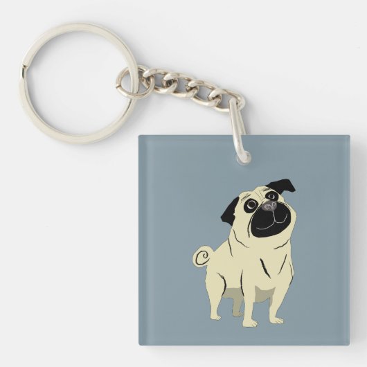 Mopshond Sleutelhanger (voorkant)