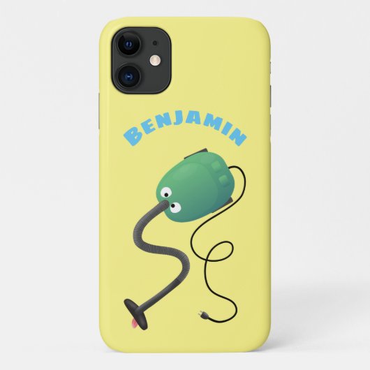 Mopshond stofzuiger cartoon humor Case-Mate iPhone case (Achterkant)