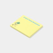 Mopshond stofzuiger cartoon humor post-it® notes (Schuin)