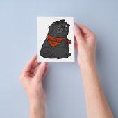 Mopshond Stop Met Knuffelen Flyer (Hand)