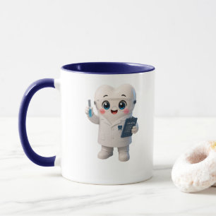 Mopshond Tand Wetenschapper Koffiemok Tandheelku Mok