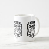 Mopshond vader & zoon koffiemok (Voorkant rechts)