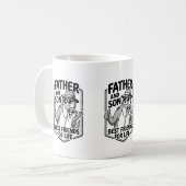 Mopshond vader & zoon koffiemok (Voorkant links)