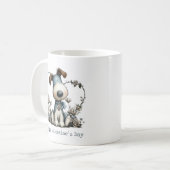 Mopshond Valentijnsmok Koffiemok (Voorkant links)