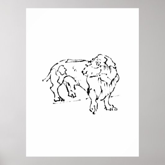 Mopshond Worst Hond – Persoonlijke Kunst Poster (Voorkant)