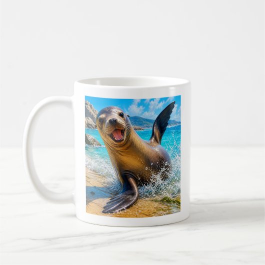 Mopshond Zeleeuw Koffiemok (Links)