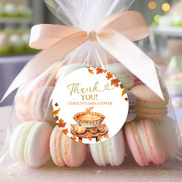 Mopshondje Baby Shower Ronde Sticker