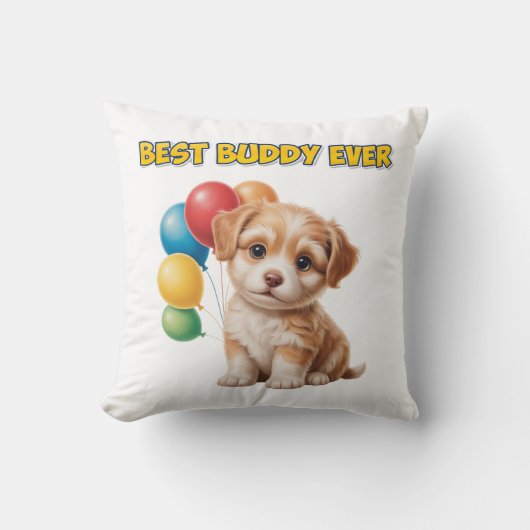 Mopshondje “Beste Bud Ever” Design Kussen (Voorkant)