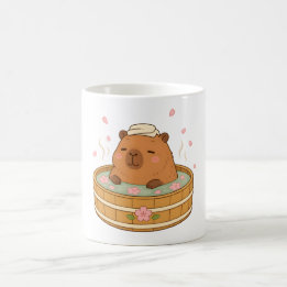 Mopshondje Capybara Sakura Onsen Kersenbloesem Mok