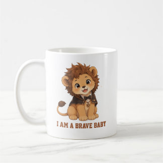 Mopshondje "Ik ben een dappere baby" koffiemok