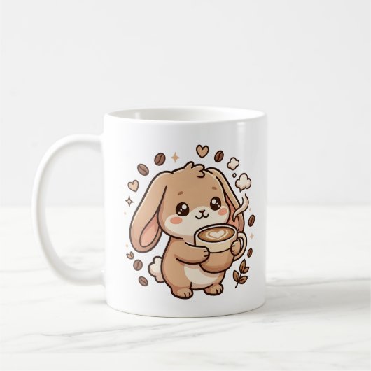Mopshondje koffiemok latte hart (Links)