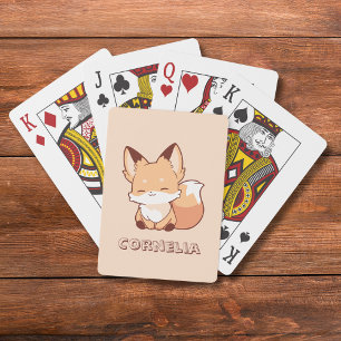 Mopshondje met een glimlach Persoonlijke naam Pokerkaarten