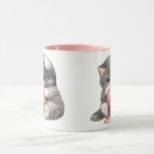 Mopshondje met Roze Garengaren Mok (Midden)