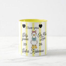 Mopshondje met roze streep gepersonaliseerde mok