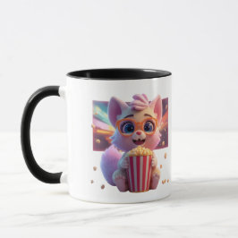 Mopshondje popcorn koffiemok mok