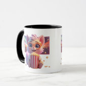 Mopshondje popcorn koffiemok mok (Voorkant links)