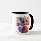 Mopshondje popcorn koffiemok mok (Voorkant rechts)