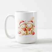 Mopshondje van kerstkrans Kerstmis mok wrap (Links)